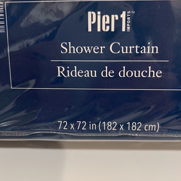 Pier 1 Shower Curtain  - NWT White Cotton Cloth 72” x 72” - Waffle weave style - Picture 3 of 7